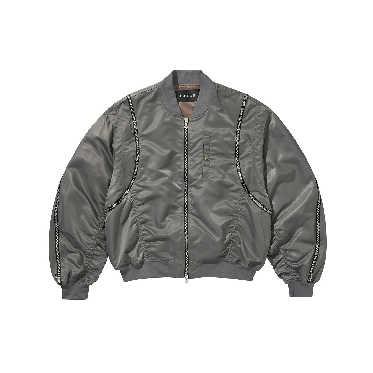 CURVED MA-1 JACKET / GRAY