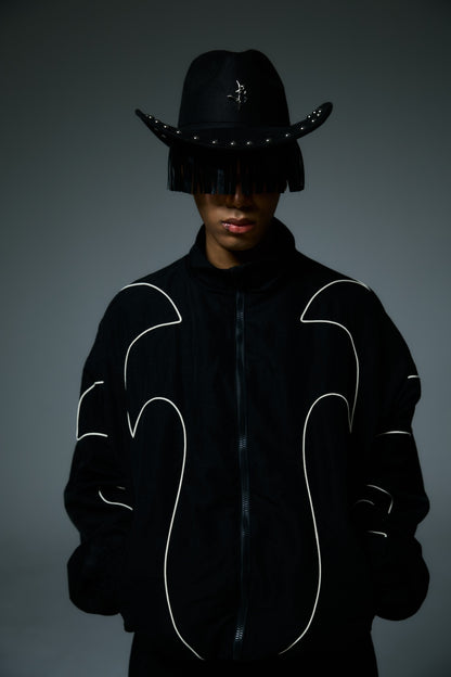 WESTERN FLAME TRACK JACKET / BLACK