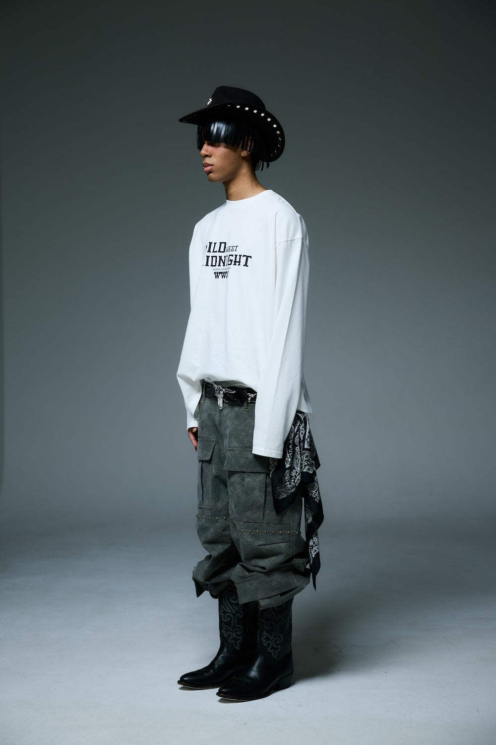 MIDNIGHT GALLOP LONGSLEEVE/ WHITE