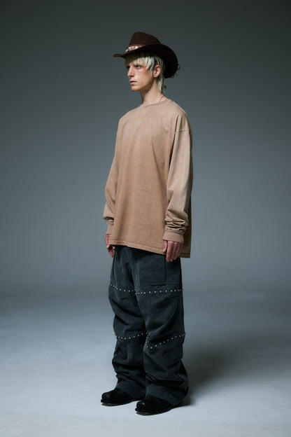 REFLECT LOGO LONG SLEEVE T-SHIRTS / BROWN