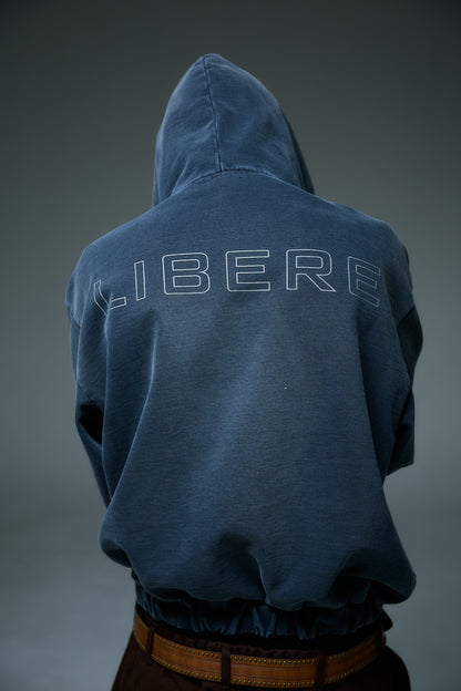 REFLECT LOGO HOODIE / NAVY