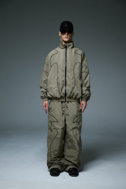 WESTERN FLAME TRACK JACKET / BEIGE