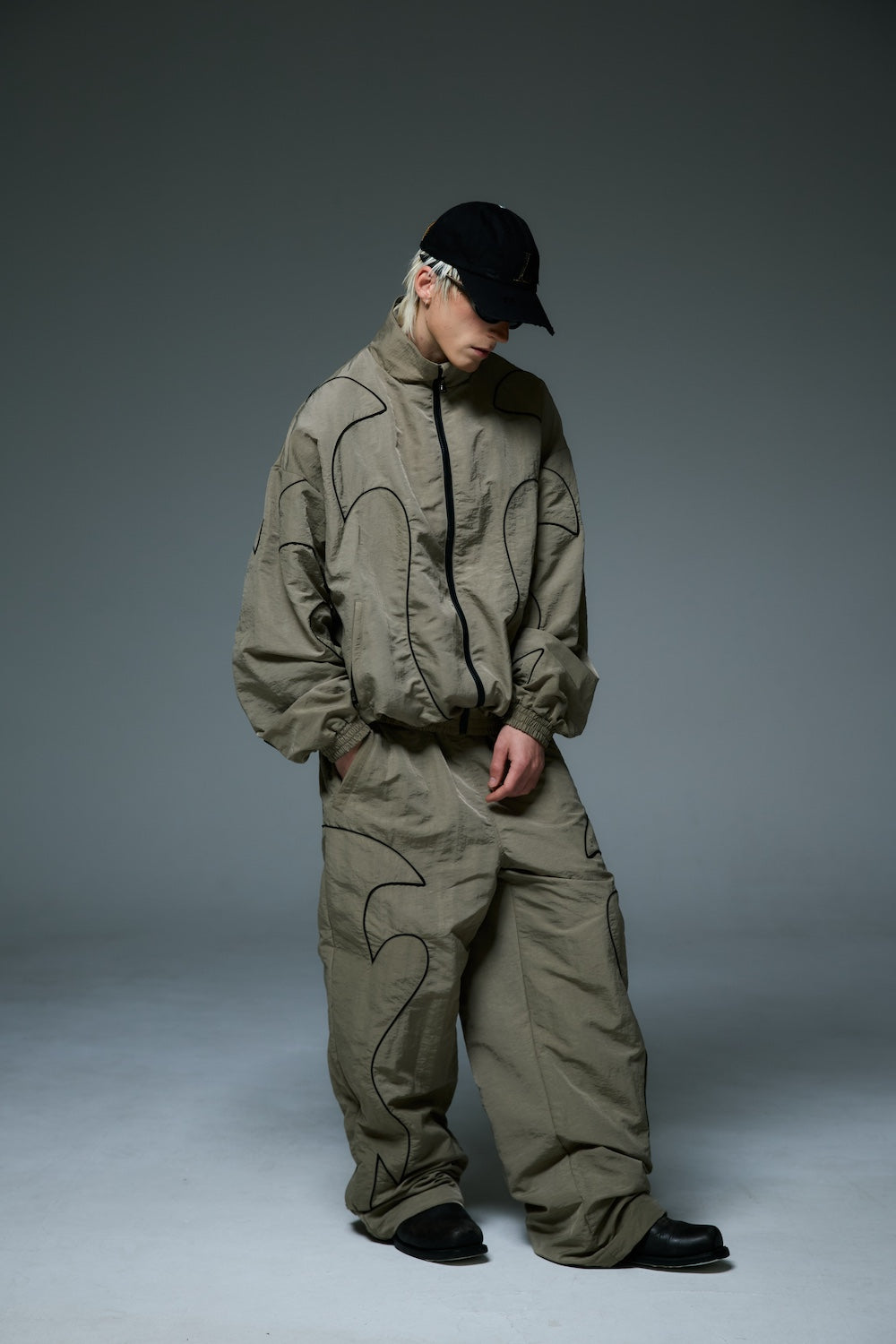 WESTERN FLAME TRACK JACKET / BEIGE