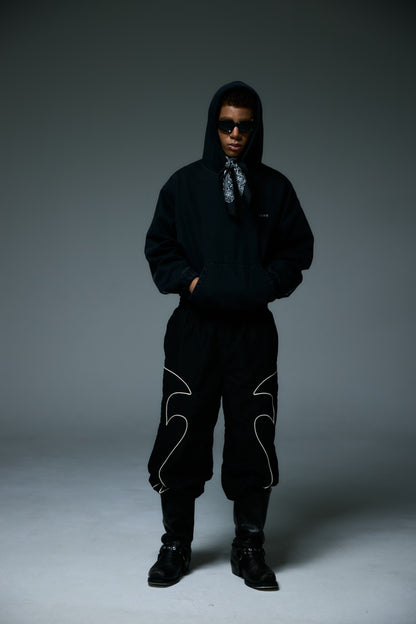 WESTERN FLAME TRACK PANTS / BLACK