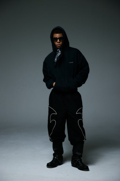 WESTERN FLAME TRACK PANTS / BLACK