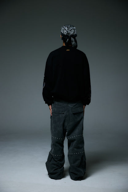 WESTERN FLAME CREWNECK SWEAT / BLACK