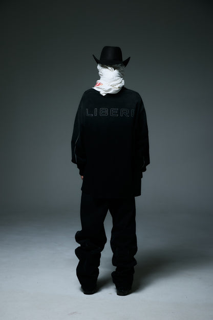 REFLECT LOGO LONG SLEEVE T-SHIRTS / BLACK