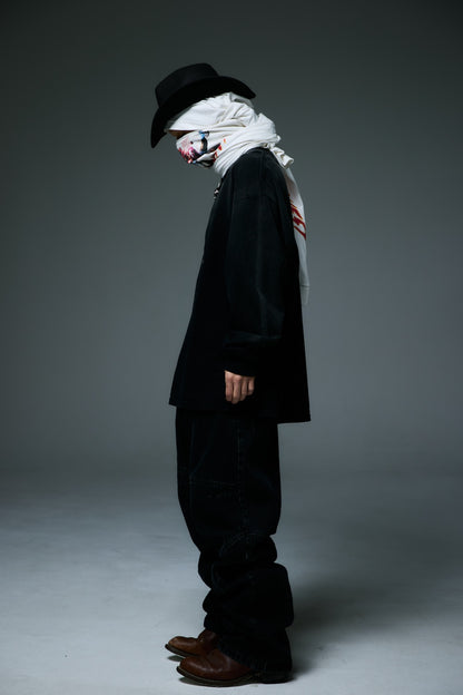 REFLECT LOGO LONG SLEEVE T-SHIRTS / BLACK