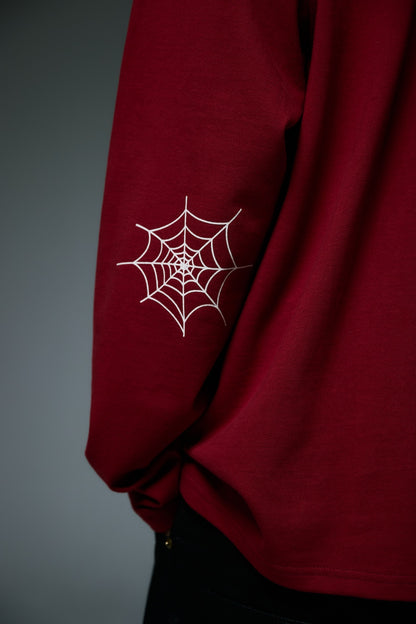 BISON BULL LONG SLEEVE T-SHIRTS / RED