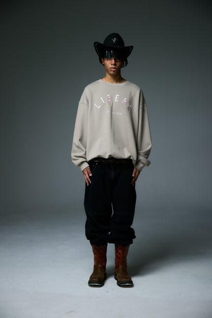 LOGO CREWNECK SWEAT / BROWN