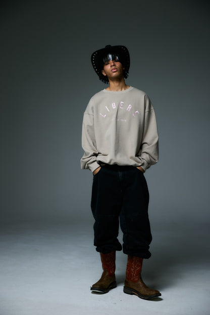 LOGO CREWNECK SWEAT / BROWN