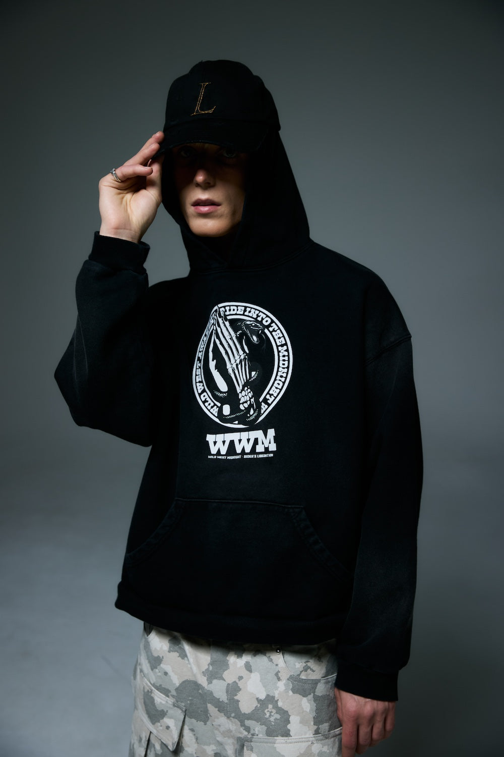 HEBINORI HOODY / BLACK