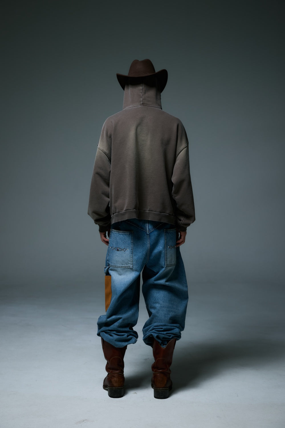 WESTERN DOUBLE KNEE DENIM PANTS / BLUE