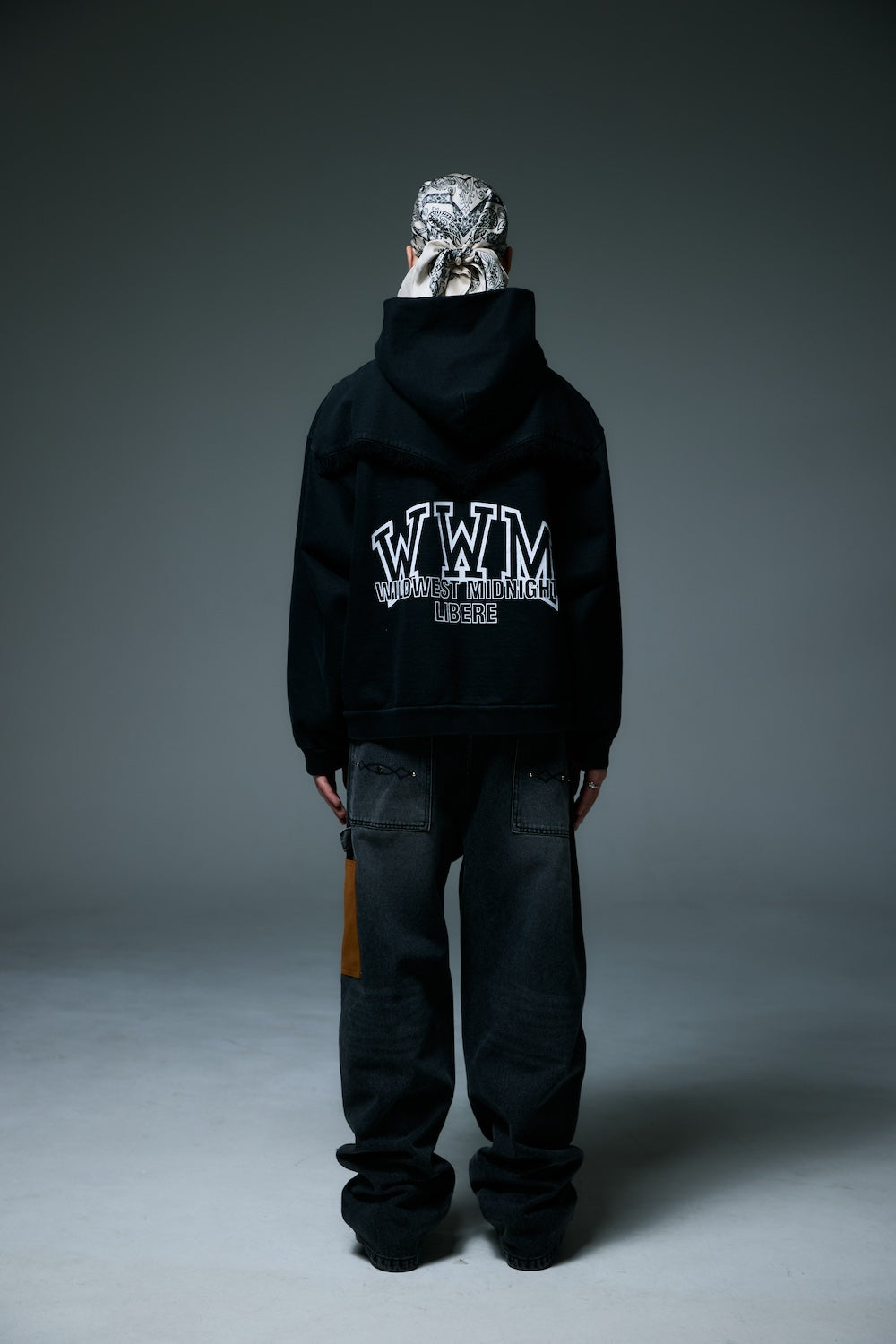 WESTERN FRINGE HOODIE /  BLACK
