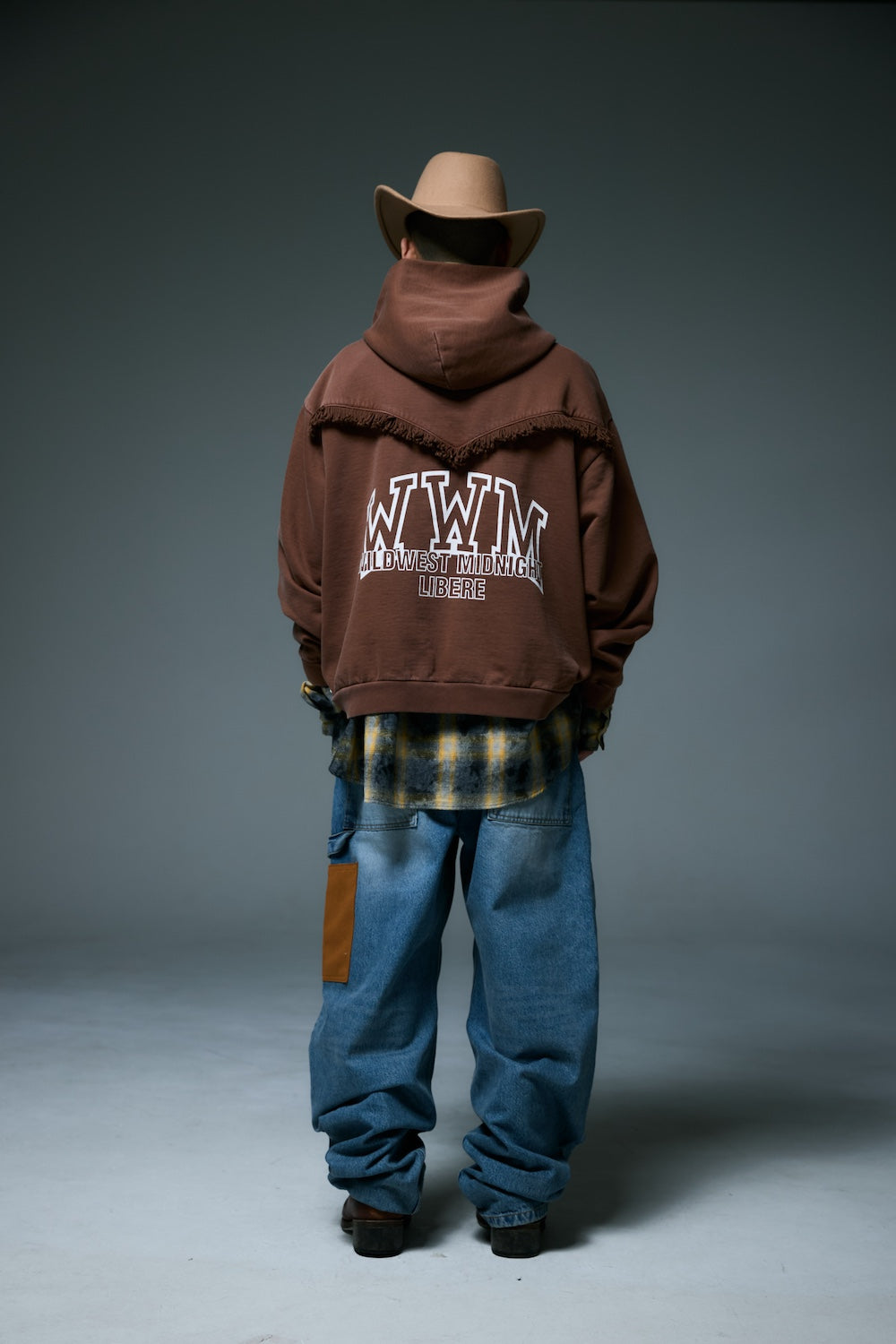 WESTERN FRINGE HOODIE /  BROWN