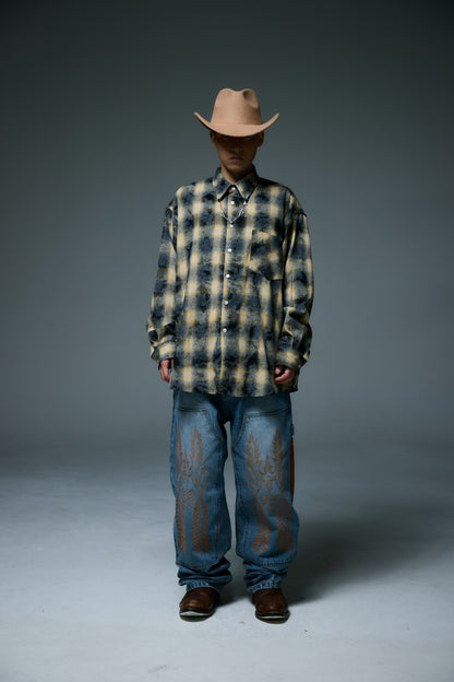 WESTERN OMBRE SHIRTS / YELLOW