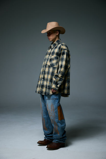 WESTERN OMBRE SHIRTS / YELLOW
