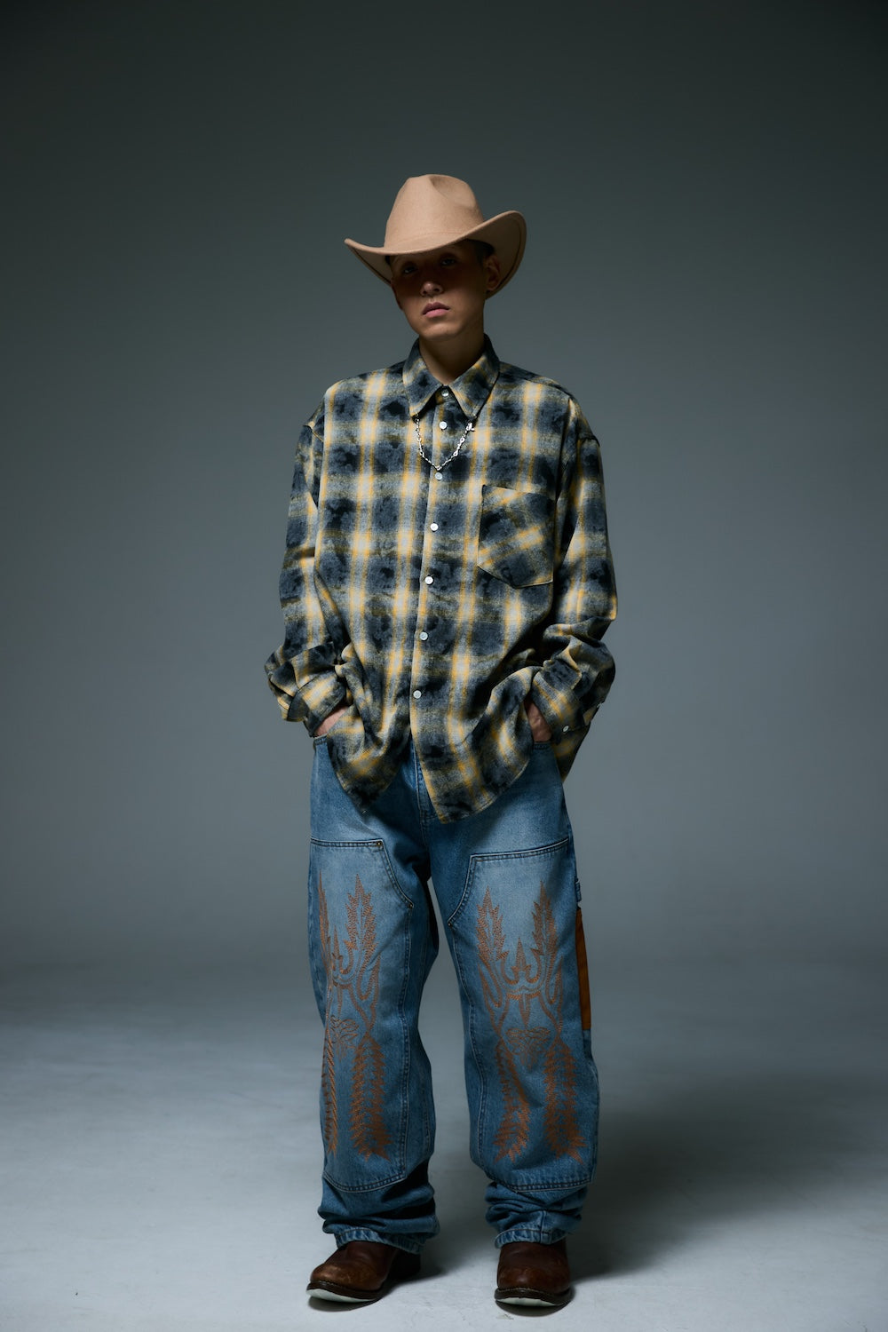 WESTERN OMBRE SHIRTS / YELLOW