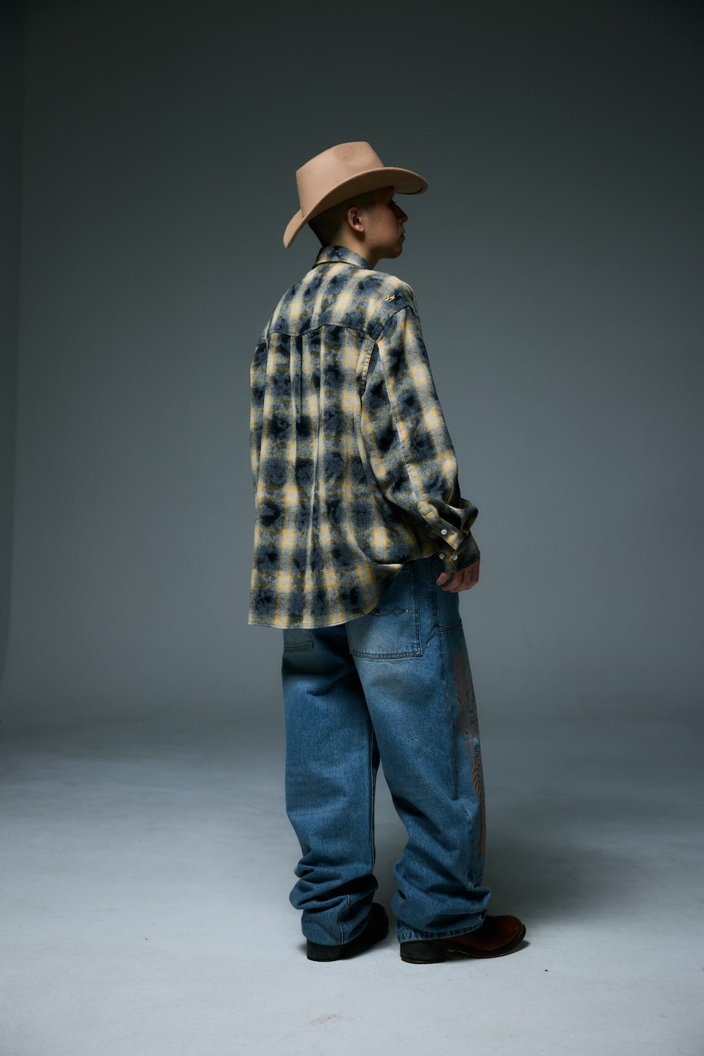 WESTERN OMBRE SHIRTS / YELLOW