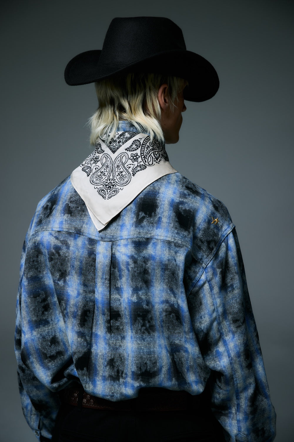 WESTERN OMBRE SHIRTS / NAVY