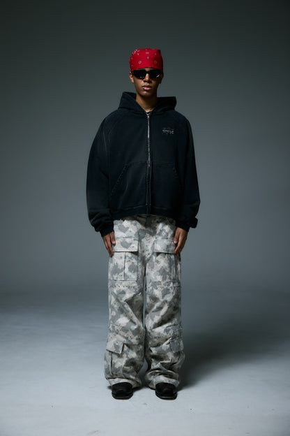 WWM ZIP-UP HOODY / BLACK