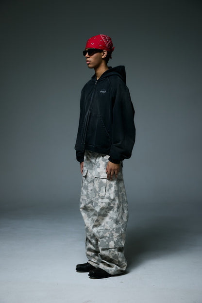 WWM ZIP-UP HOODY / BLACK