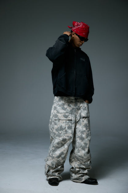 WIDE CARGO PANTS / (W)MILITARY CAMO