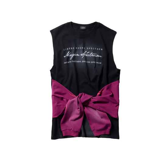 TRIBAL SLEEVELESS / BLACK