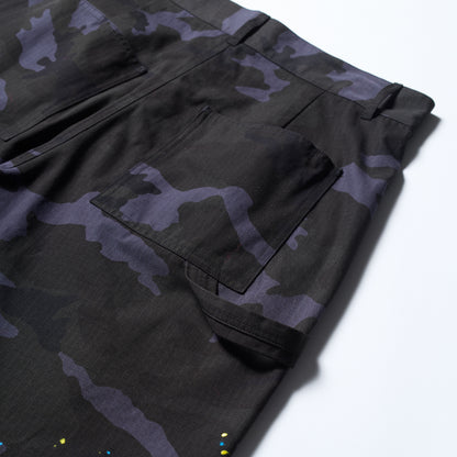 WIDE CROP CARPENTER PANTS / (BK)MILITARY CAMO