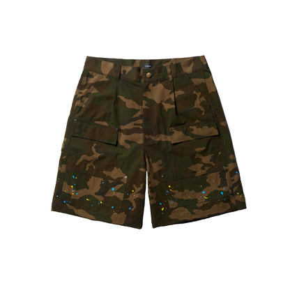 WIDE CROP CARPENTER PANTS / MILITARY CAMO