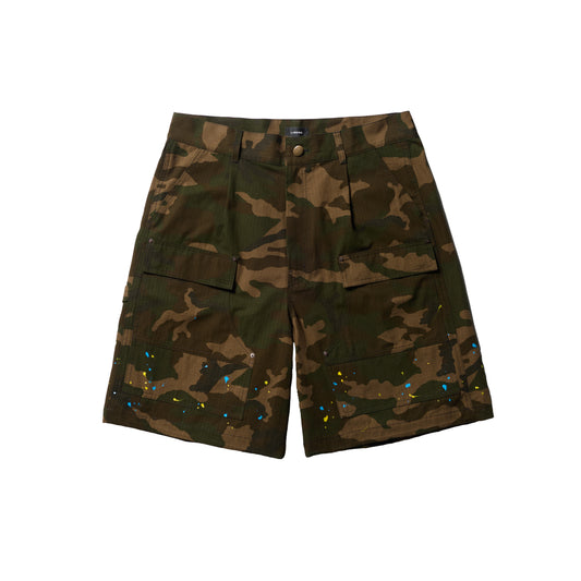 WIDE CROP CARPENTER PANTS / MILITARY CAMO