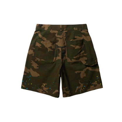WIDE CROP CARPENTER PANTS / MILITARY CAMO