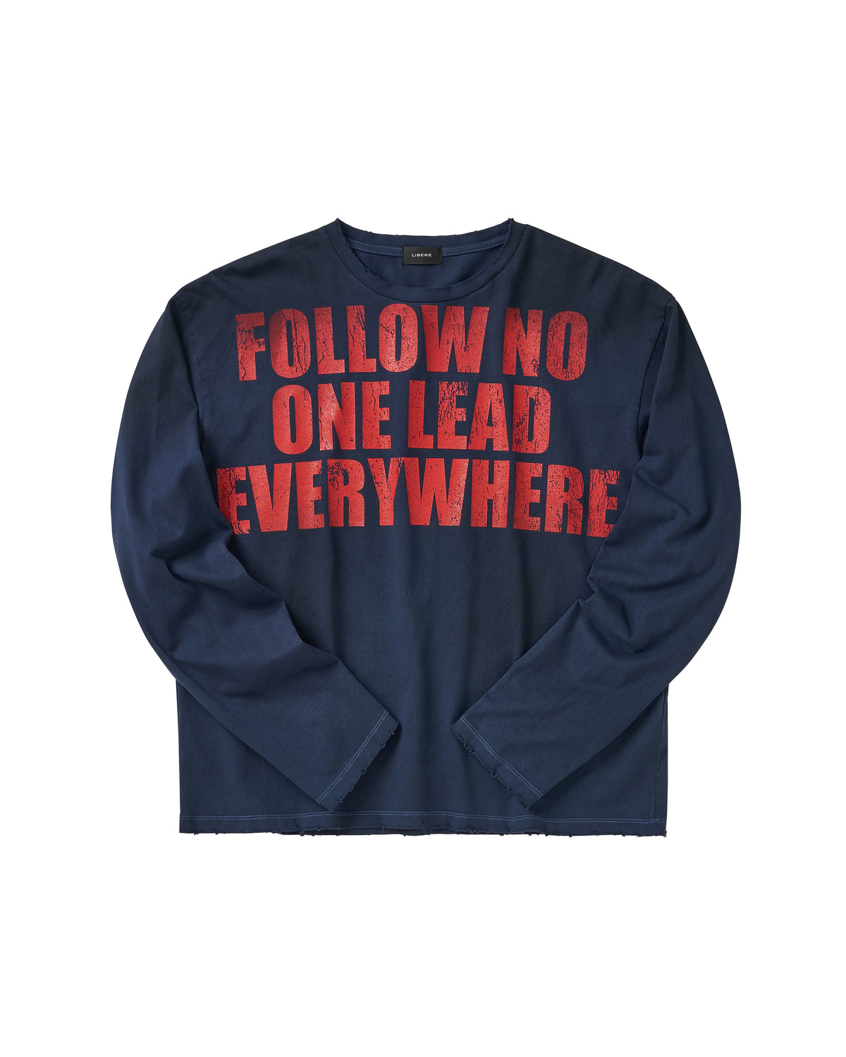 NO FOLLOW LONG SLEEVE T-SHIRT / BLUE