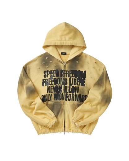 FULL SPEED ZIP HOODIE / YELLOW