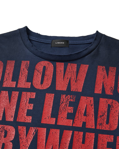 NO FOLLOW LONG SLEEVE T-SHIRT / BLUE