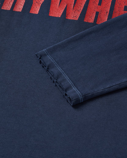 NO FOLLOW LONG SLEEVE T-SHIRT / BLUE