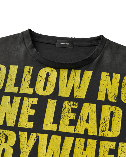NO FOLLOW LONG SLEEVE T-SHIRT / BLACK