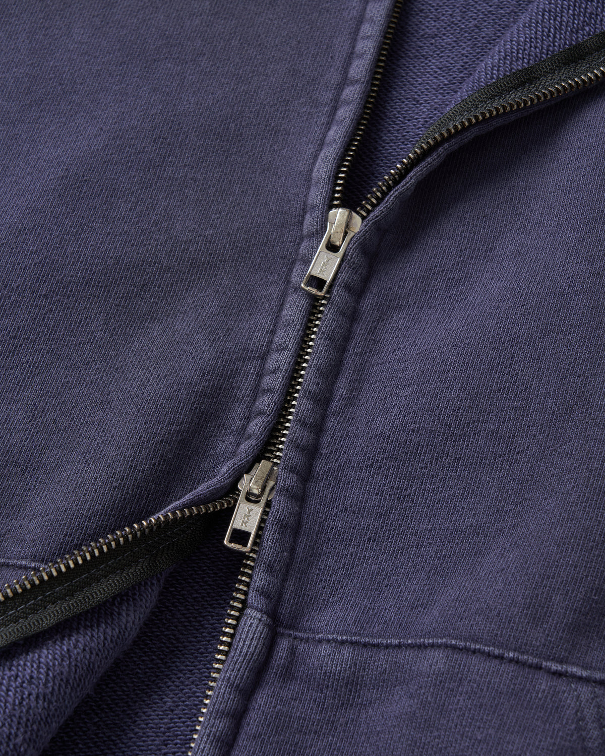 88 DISTRESSED ZIP HOODIE / NAVY