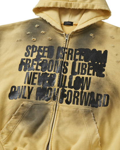 FULL SPEED ZIP HOODIE / YELLOW