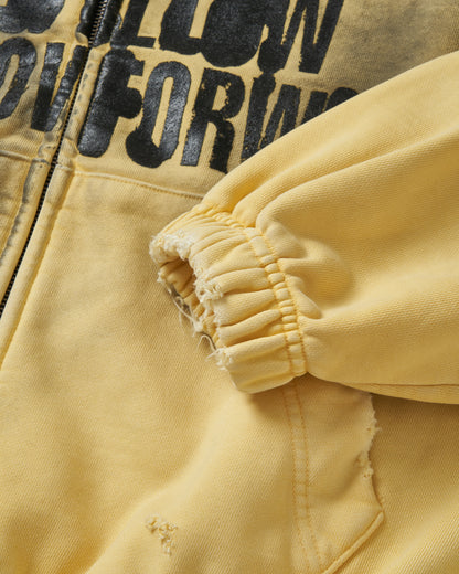 FULL SPEED ZIP HOODIE / YELLOW