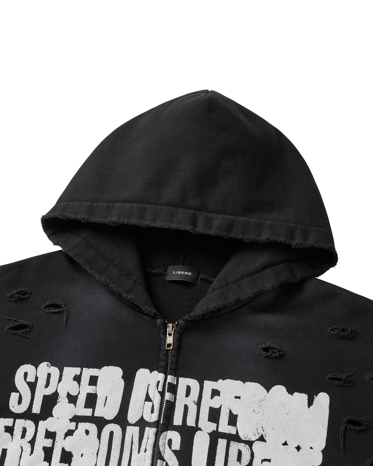 FULL SPEED ZIP HOODIE / BLACK