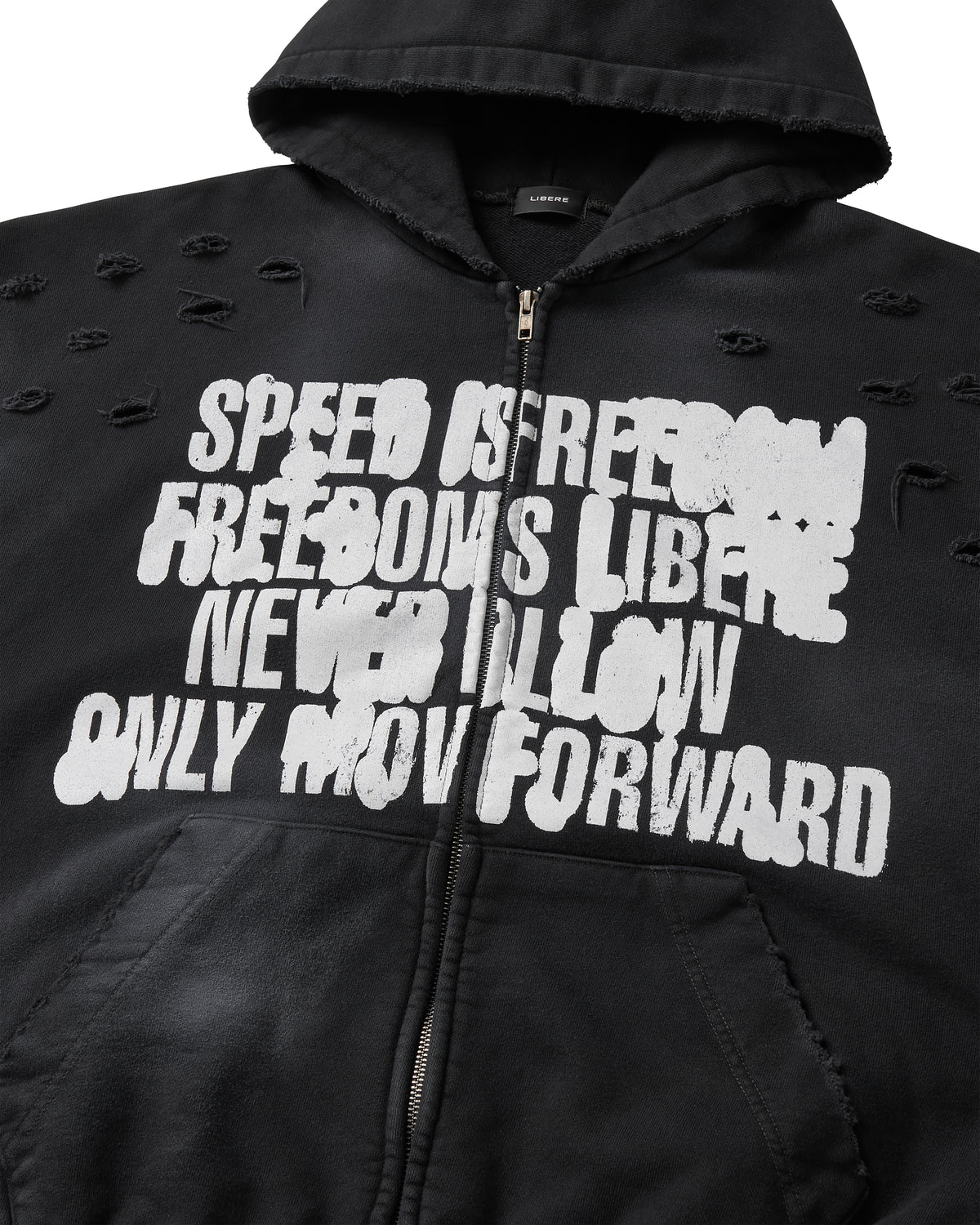 FULL SPEED ZIP HOODIE / BLACK