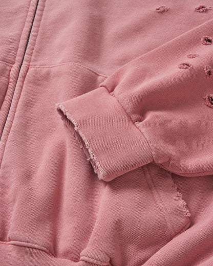DOUBLE EIGHT SNAKE ZIP HOODIE / PINK