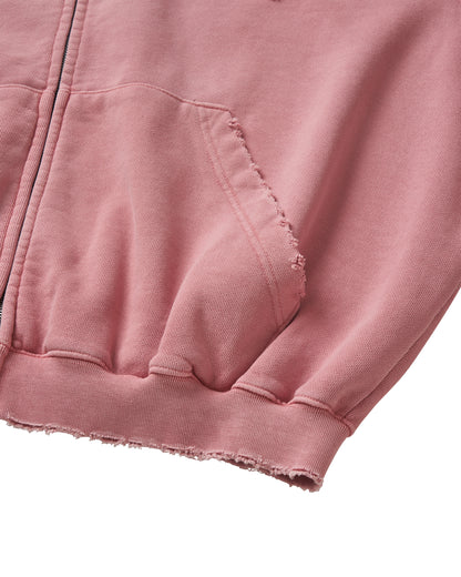 DOUBLE EIGHT SNAKE ZIP HOODIE / PINK