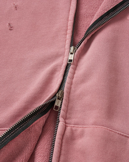 DOUBLE EIGHT SNAKE ZIP HOODIE / PINK