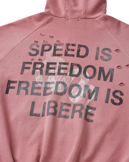 DOUBLE EIGHT SNAKE ZIP HOODIE / PINK