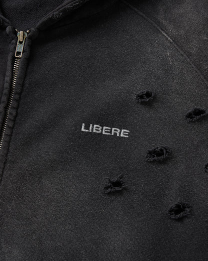 DOUBLE EIGHT SNAKE ZIP HOODIE / BLACK