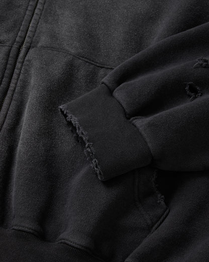 DOUBLE EIGHT SNAKE ZIP HOODIE / BLACK
