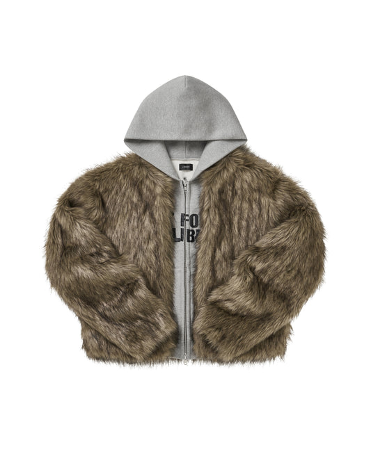 HYBRID FUR JACKET / GRAY