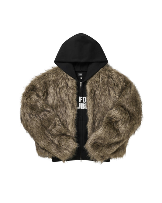 HYBRID FUR JACKET / BLACK